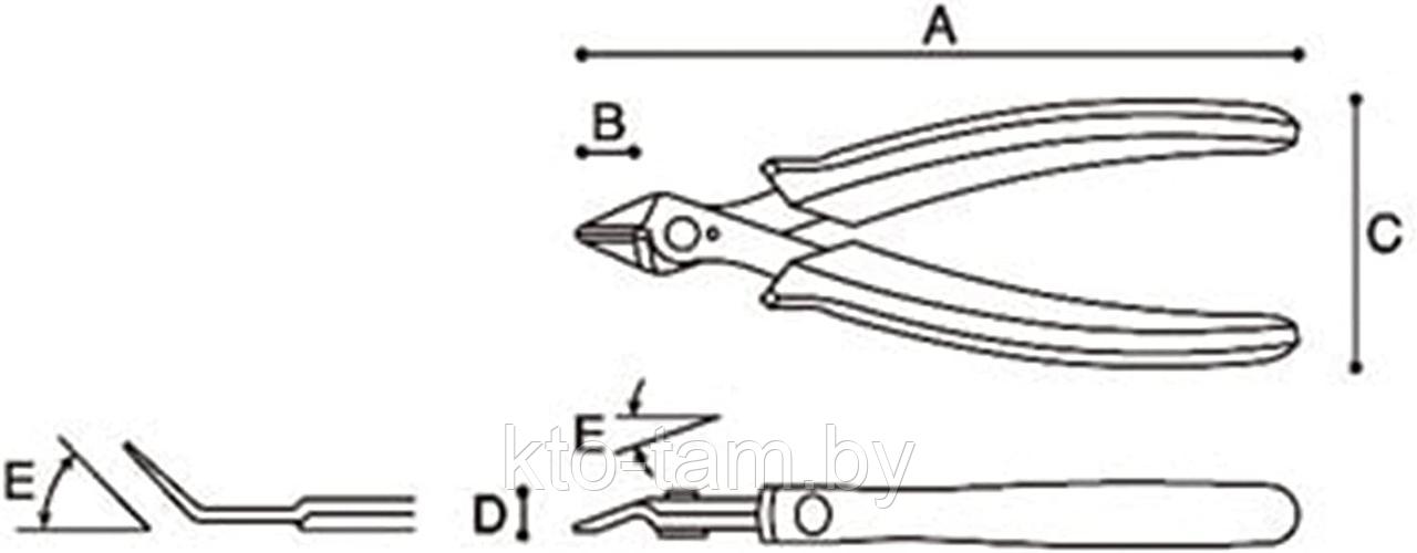Диагональные кусачки KEIBA mini EPO узкий изогнутый тип KMC-057B. Сделано в ЯПОНИИ - фото 10 - id-p198955762
