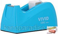 Диспенсер для скотча настольный Deli Vivid, 19 мм., голубой