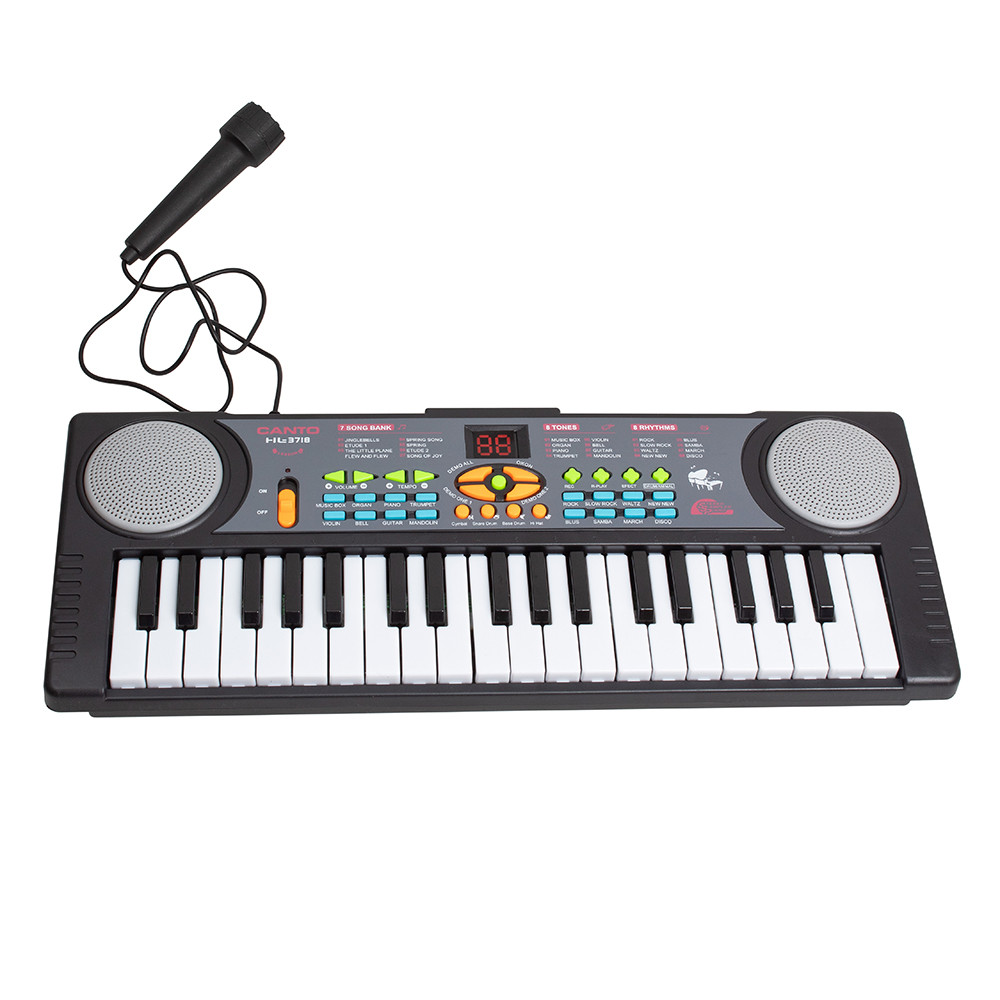 Игрушка музыкальная "Синтезатор с микрофоном", 37 клавиш, арт. HL-3718 - фото 2 - id-p198965144