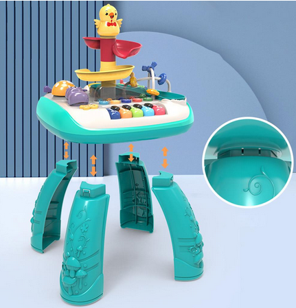 Детский музыкальный развивающий столик с пианино +горочка с шариками( свет, звук) а-21 - фото 5 - id-p198977016