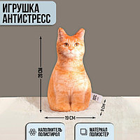 Игрушка-антистресс «Рыжий кот», 19х28 см