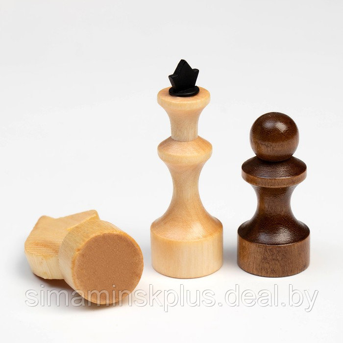 Шахматы "Школьник" (доска дерево 29х29 см,фигуры дерево,король h=7.2 см,пешка h=4.5 см) - фото 2 - id-p198980140