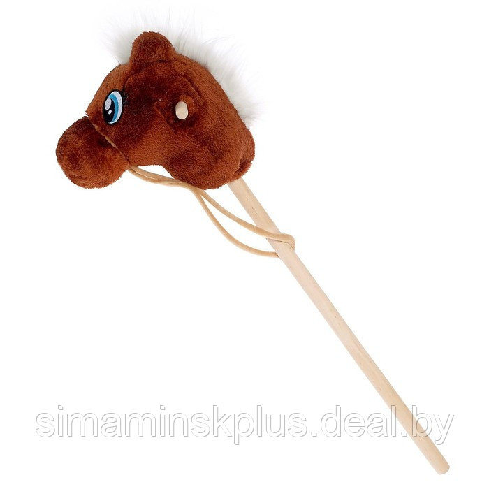 Мягкая игрушка «Конь-скакун», на палке, цвет коричневый - фото 2 - id-p198979157
