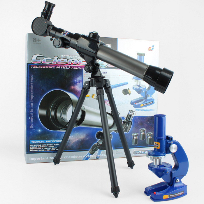 Детский микроскоп и телескоп в наборе - фото 1 - id-p198991981
