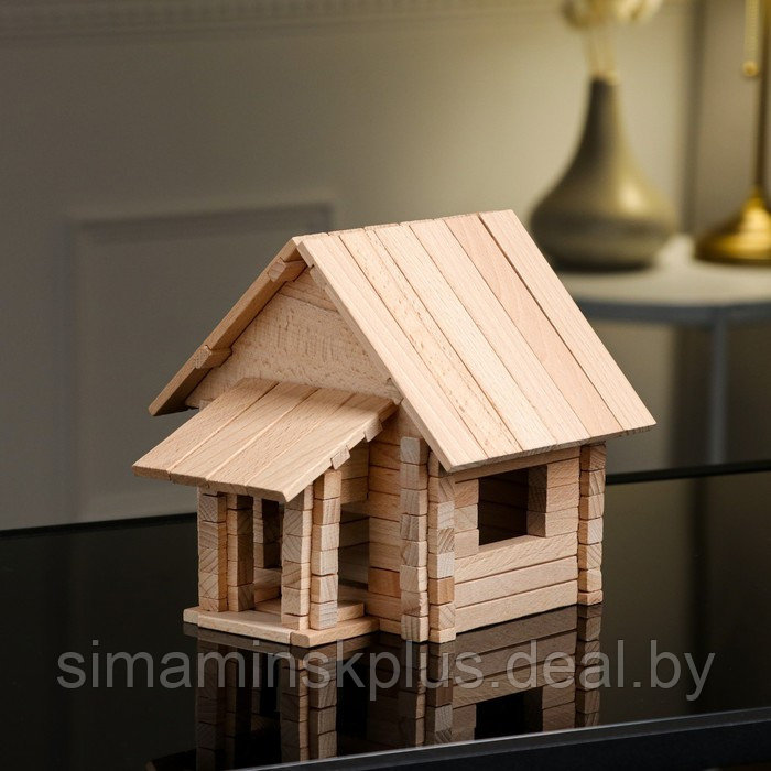 Конструктор деревянный «Загородный домик», 3 в 1, 146 деталей, массив бука - фото 3 - id-p198979277