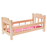 Кроватка для кукол деревянная №14, цвета МИКС, фото 2