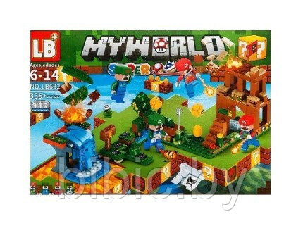 Детский конструктор Minecraft Майнкрафт Супер Марио LB632 серия my world блочный аналог лего lego - фото 3 - id-p199008420