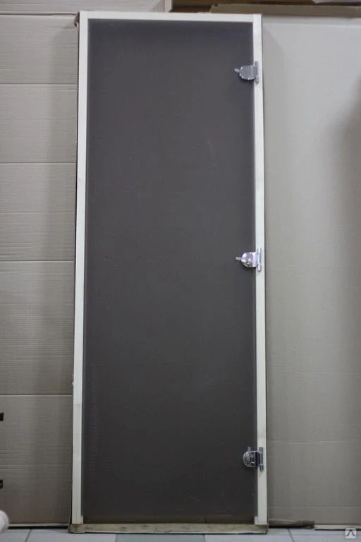 Стеклянная Дверь в баню Doorwood 2000*800, 8мм (Графит Матовая, стекло 8мм, 3 петли) - фото 2 - id-p170696231