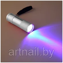 Ультрафиолетовый фонарик для маникюра сушки ногтей гель лака полигеля и полимеризации UF 9 LED