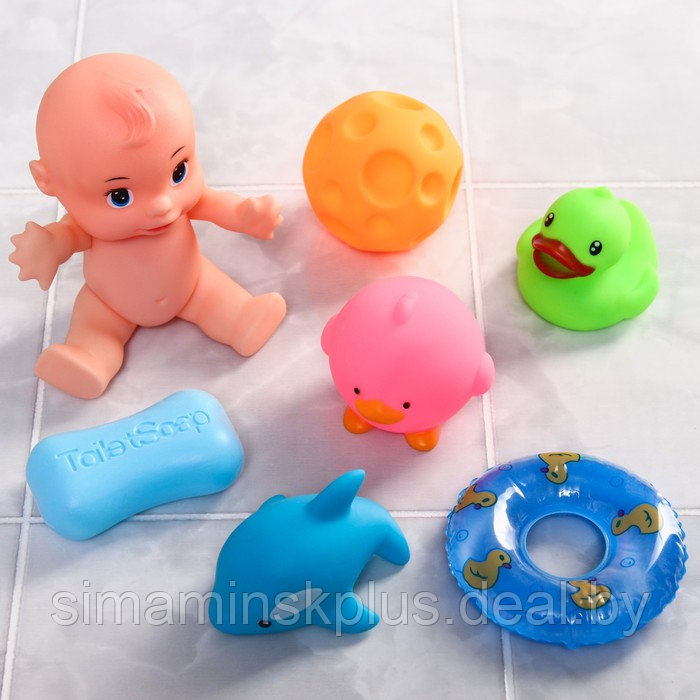 Набор игрушек для ванны «Игры малыша», 10 предметов - фото 3 - id-p199007605