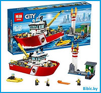 Детский конструктор Пожарный катер корабль 40019 серия сити cities пожарная аналог лего lego