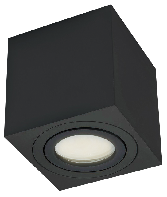Светильник накладной поворотный под лампу с цоколем GU10 TruEnergy (35W, H84) Черный - фото 1 - id-p198779300