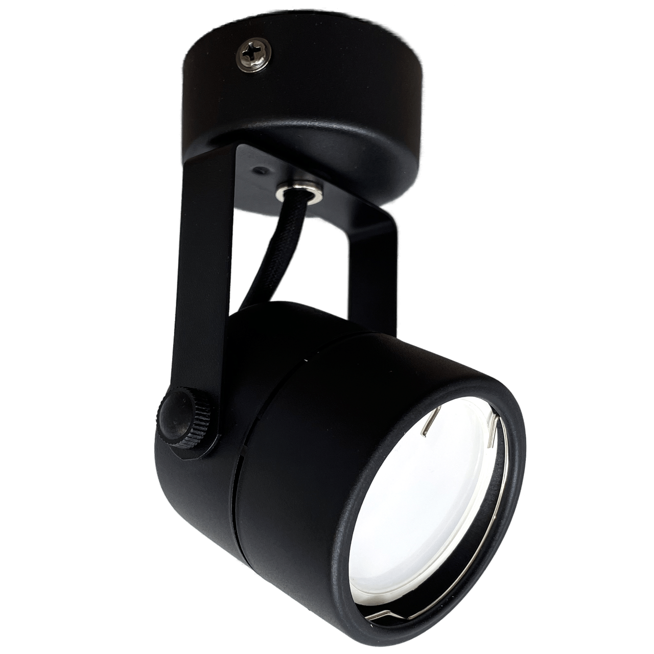 Светильник накладной поворотный под лампу с цоколем GU10 TruEnergy (35W, D56*H130) Черный