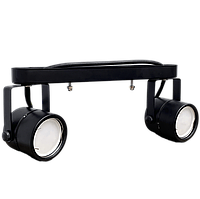 Светильник накладной поворотный двойной под лампу с цоколем GU10 TruEnergy (35W, D60*H86) Черный