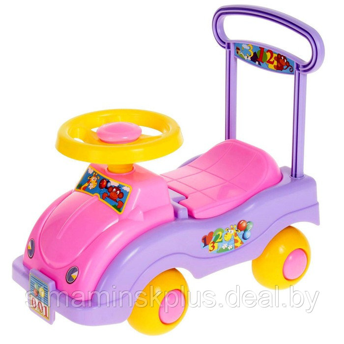 Толокар-автомобиль для девочек, с гудком-пищалкой - фото 1 - id-p199009261