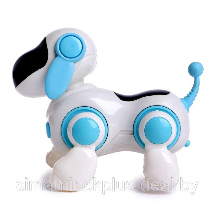 Собачка-робот «Умный Тобби», ходит, поёт, работает от батареек, цвет голубой - фото 2 - id-p199004520