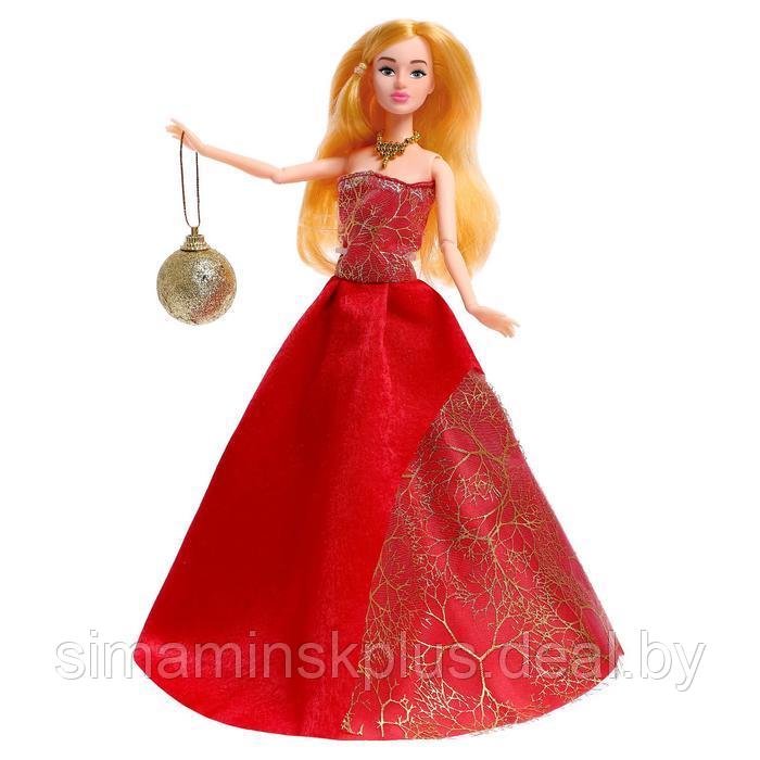 Кукла-модель шарнирная «Снежная принцесса Ксения», с аксессуаром, красное платье - фото 2 - id-p199006768