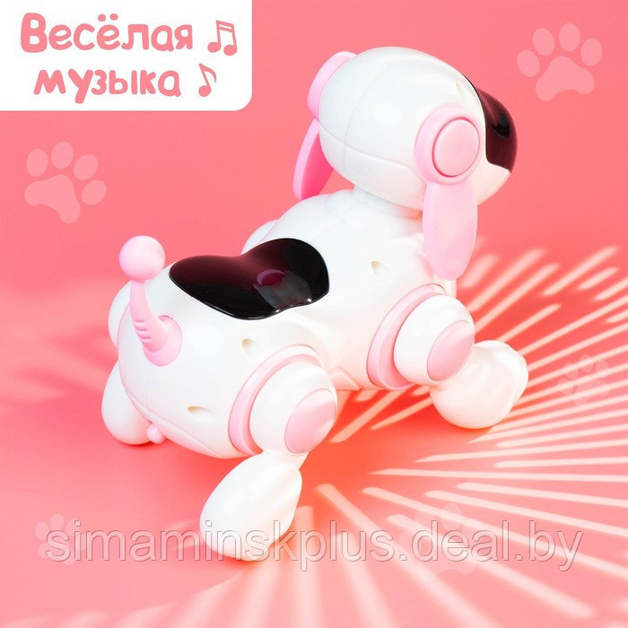 Собачка-робот «Умная Лотти», ходит, поёт, работает от батареек, цвет розовый - фото 7 - id-p199004548