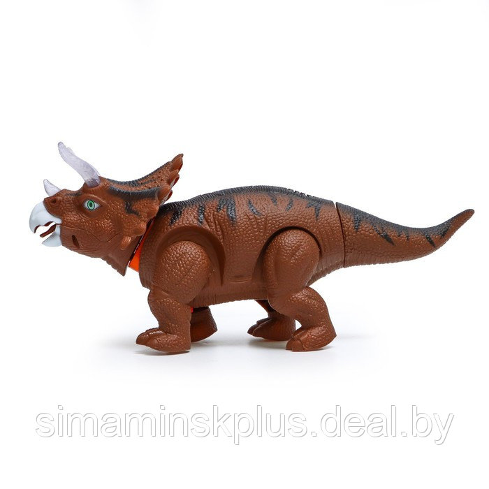 Динозавр «Трицератопс», откладывает яйца, проектор, свет и звук, цвет коричневый - фото 2 - id-p199004571