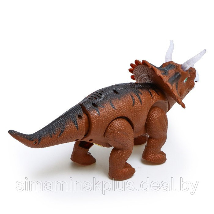 Динозавр «Трицератопс», откладывает яйца, проектор, свет и звук, цвет коричневый - фото 3 - id-p199004571