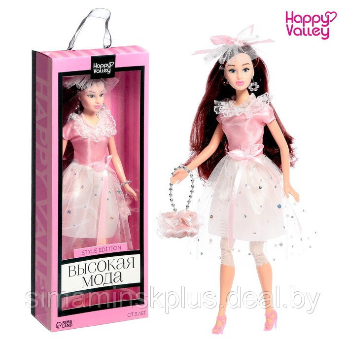 Кукла-модель шарнирная «Высокая мода», розовый стиль - фото 1 - id-p199006854
