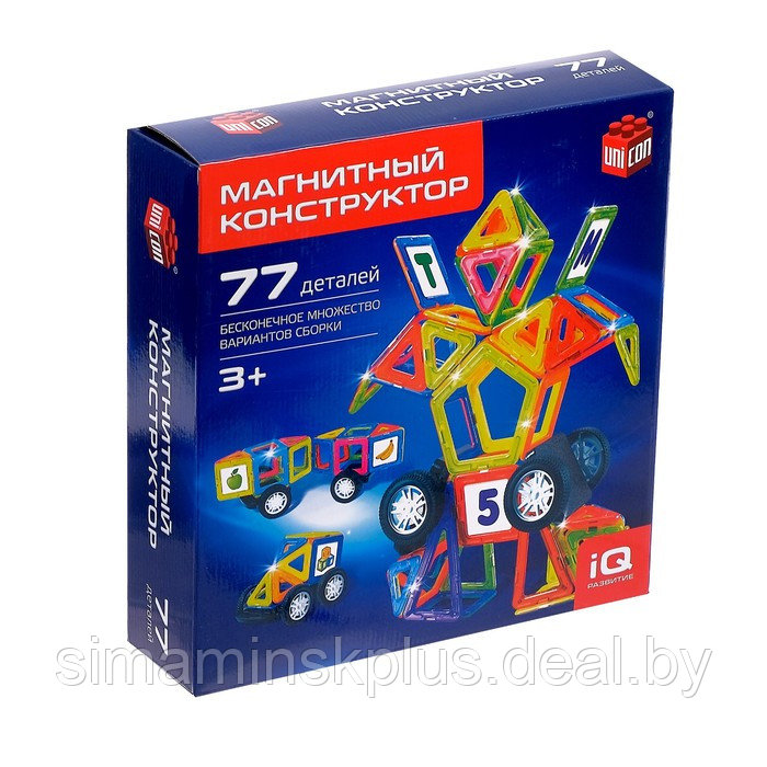 Магнитный конструктор Magical Magnet, 77 деталей, детали матовые - фото 7 - id-p199005639