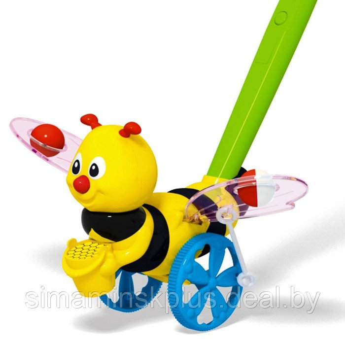 Каталка «Пчёлка», длина ручки 47 см. - фото 1 - id-p199008154
