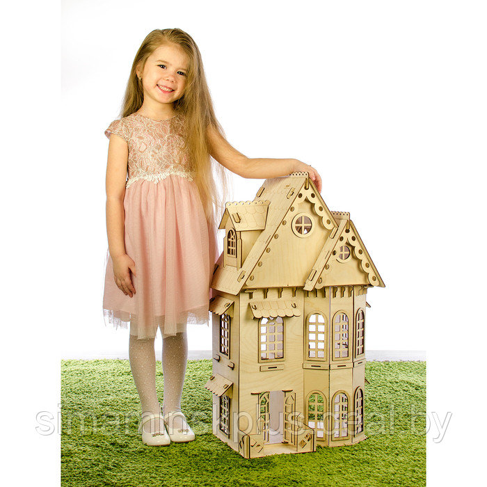 Конструктор «Кукольный домик», 2 этажа, фанера 3 мм - фото 2 - id-p199005670