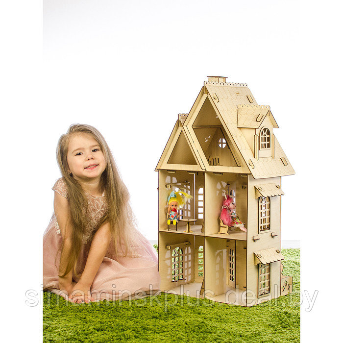 Конструктор «Кукольный домик», 2 этажа, фанера 3 мм - фото 4 - id-p199005670