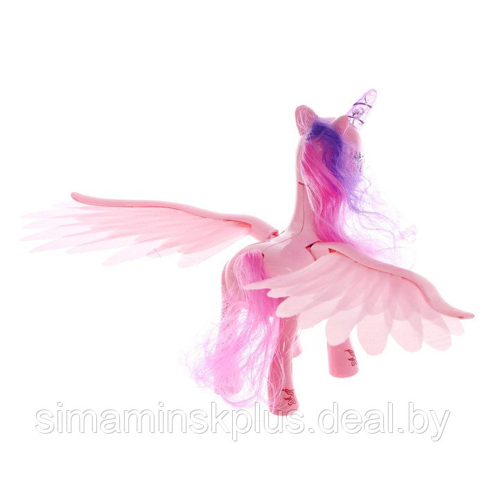 Музыкальная игрушка «Единорог», со светом и звуком, машет крыльями, цвет розовый - фото 3 - id-p199004688