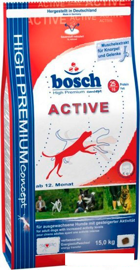 Корм для собак Bosch Active 15 кг - фото 1 - id-p198946901