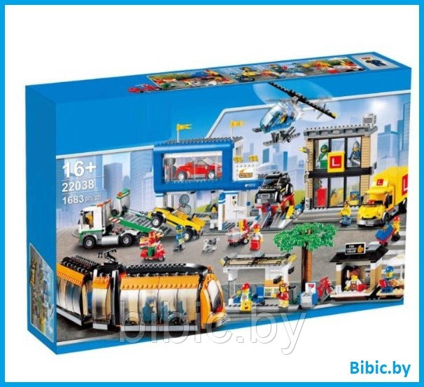 Детский конструктор Городская площадь 22038 серия сити город cities аналог лего lego, городская серия
