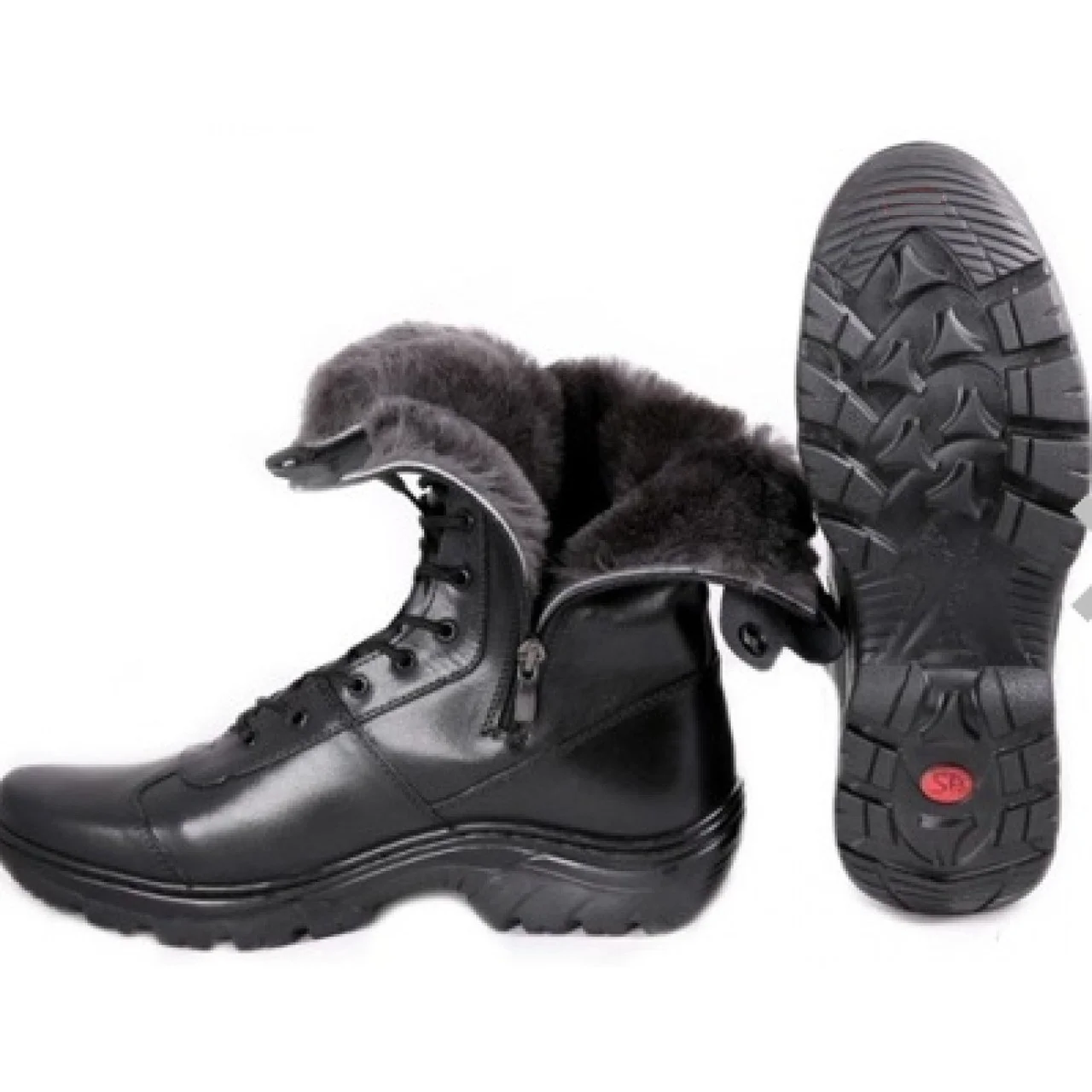 Берцы зимние Утка облегченные с натуральным мехом р 41