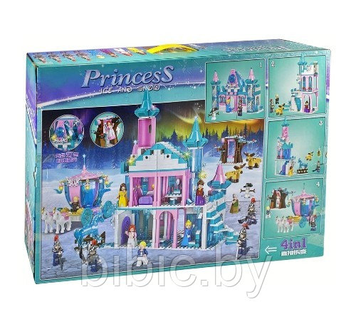 Детский конструктор для девочек Замок 4 в 1 сказочной принцессы , аналог лего lego домик Princess - фото 3 - id-p199031385
