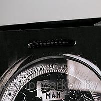Пакет ламинированный «Лучшему мужчин», MS 18 х 23 х 8 см, фото 4