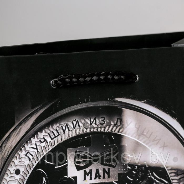 Пакет ламинированный «Лучшему мужчин», MS 18 х 23 х 8 см - фото 4 - id-p199051592