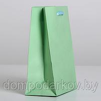 Пакет ламинированный «Зелёный», S 12 х 15 х 5,5 см, фото 2