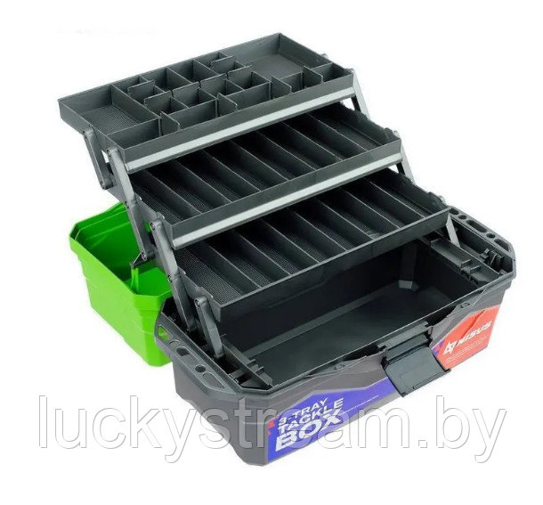 Ящик для снастей Tackle Box трехполочный NISUS, зеленый - фото 2 - id-p199052650