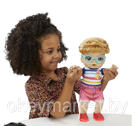 Кукла-мальчик со светлыми волосами "Baby Alive Step ‘n Giggle", фото 3