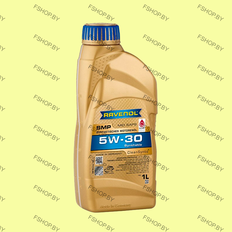RAVENOL SMP 5W30 - 1 литр Cинтетическое моторное масло Бензиновое-Дизельное - фото 1 - id-p199086691