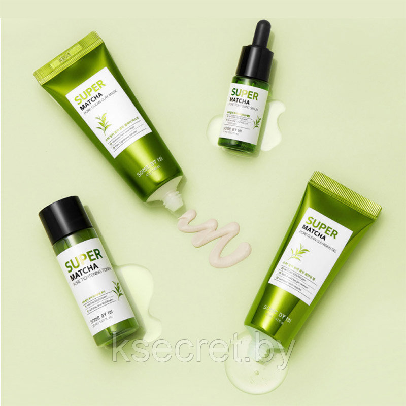 Набор миниатюр для сужения пор с чаем матча SOME BY MI Super Matcha Pore Care Starter Kit - фото 3 - id-p199087265