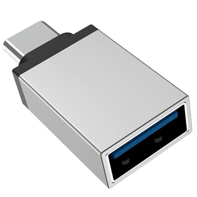 Адаптер OTG Type-C - USB Borofone BV3 (Серебристый) - фото 5 - id-p199087047