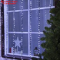 Гирлянда "Водопад" 2 × 3 м, IP44, УМС, тёмная нить, 800 LED, свечение белое, 8 режимов, 220 В