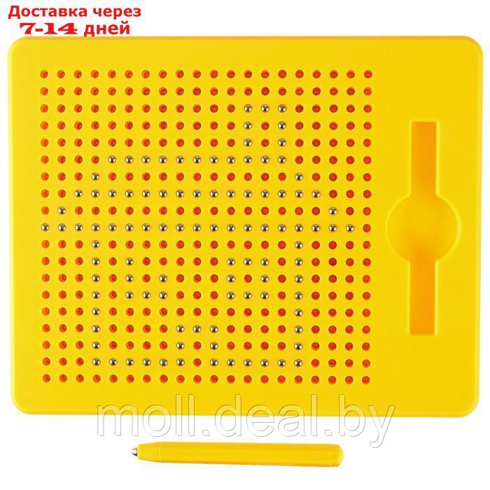 Планшет магнитный для рисования, обучающий, Лео и Тиг, 380 отверстий , цвет желтый - фото 6 - id-p198972769