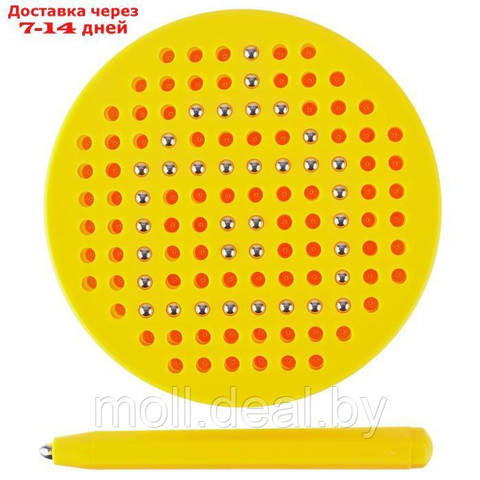 Планшет магнитный для рисования, обучающий, Лео и Тиг, 120 отверстий, цвет желтый - фото 6 - id-p198972772