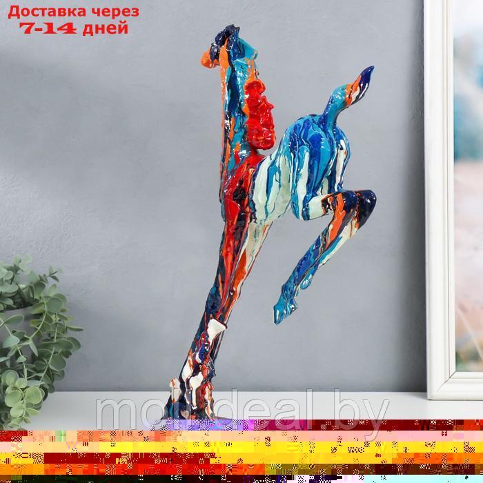 Сувенир полистоун "Скачущий конь" подтёки краски 11х22х45 см - фото 3 - id-p198970861