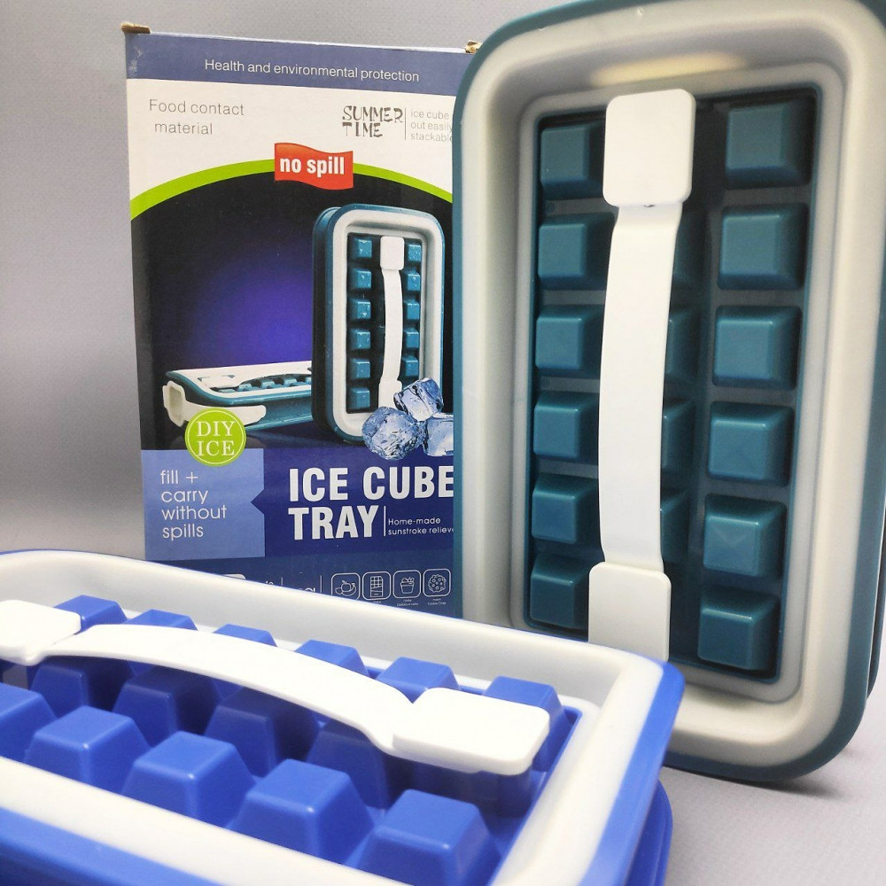 Форма для льда Ice Cube Tray / форма для охлаждения напитков / контейнер для льда и воды с ручками - фото 9 - id-p199088653