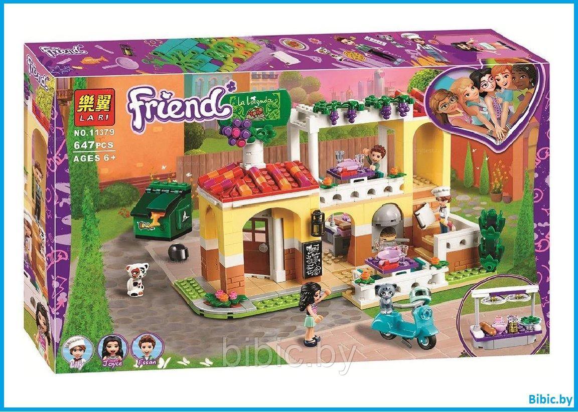 Детский конструктор для девочек 11379 Ресторан Хартлейк сити , аналог лего lego дом френдс friends подружки