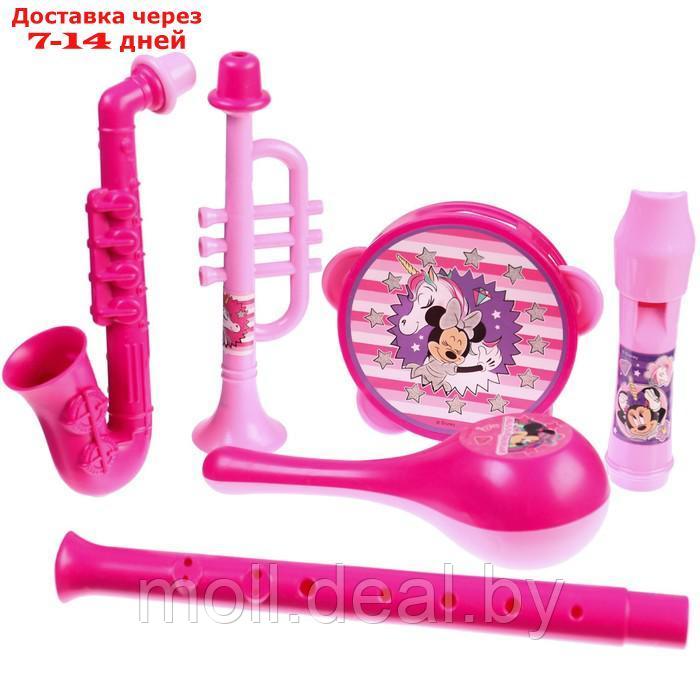 Музыкальные инструменты в наборе, 5 предметов, Минни Маус, цвет розовый SL-05807