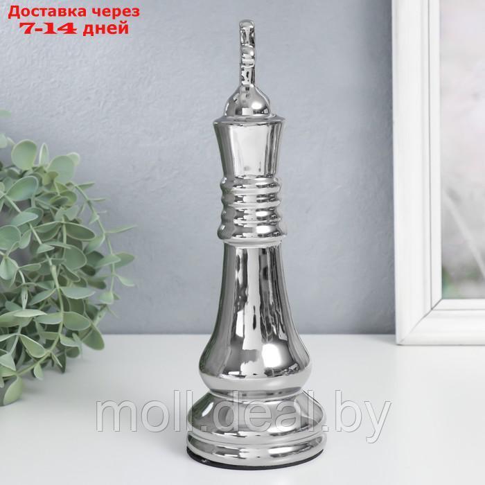 Сувенир керамика "Шахматная фигура. Король" серебро 25х8,2х8,2 см - фото 2 - id-p198972211